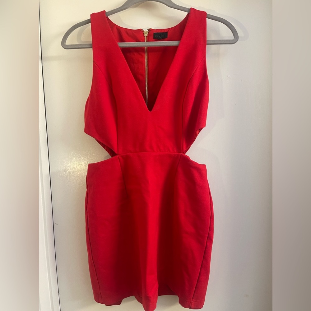 NBD red cocktail dress